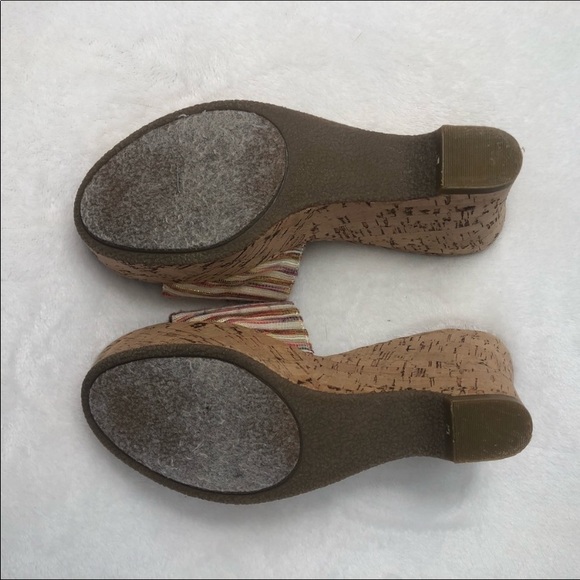 Steve Madden Striped Cork Wedges - Picture 6 of 6